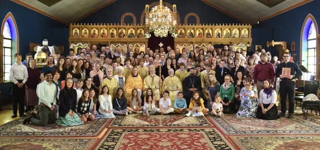 The parish community gathered inside Saints Constantine & Elena Orthodox Church