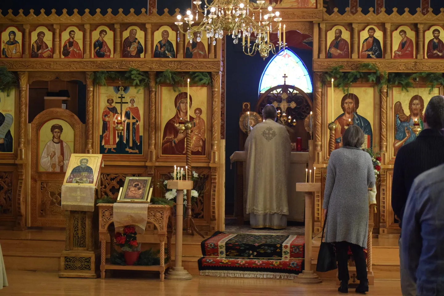 The iconostasis and sanctuary at Saints Constantine & Elena