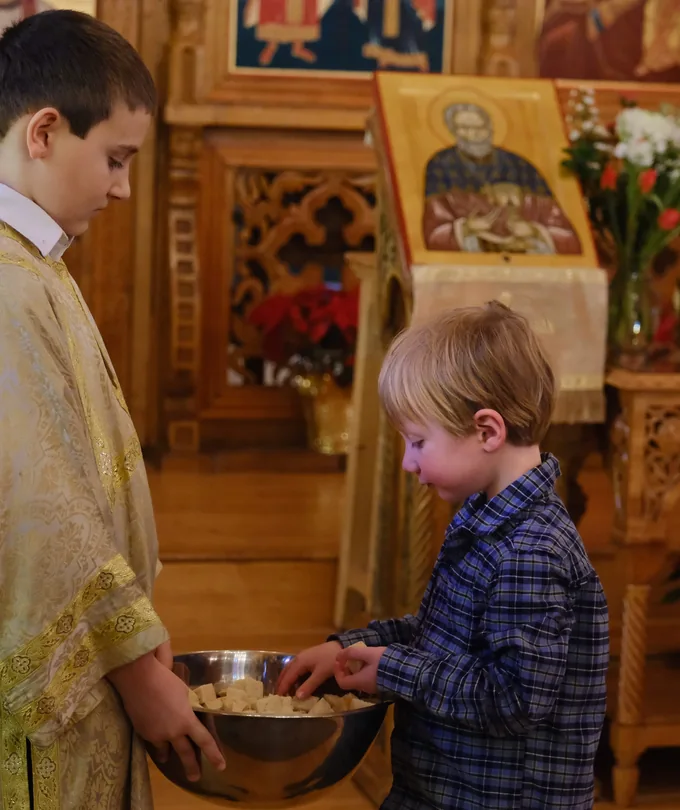 Children participating in parish life at Saints Constantine & Elena